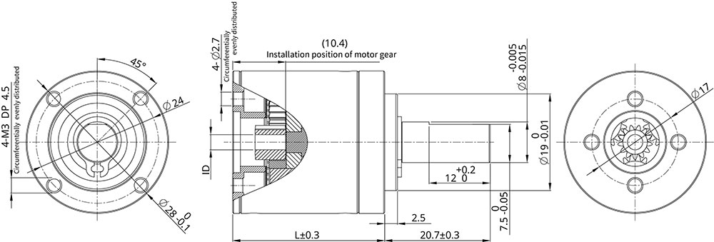 Planetary Gearbox Dimensional