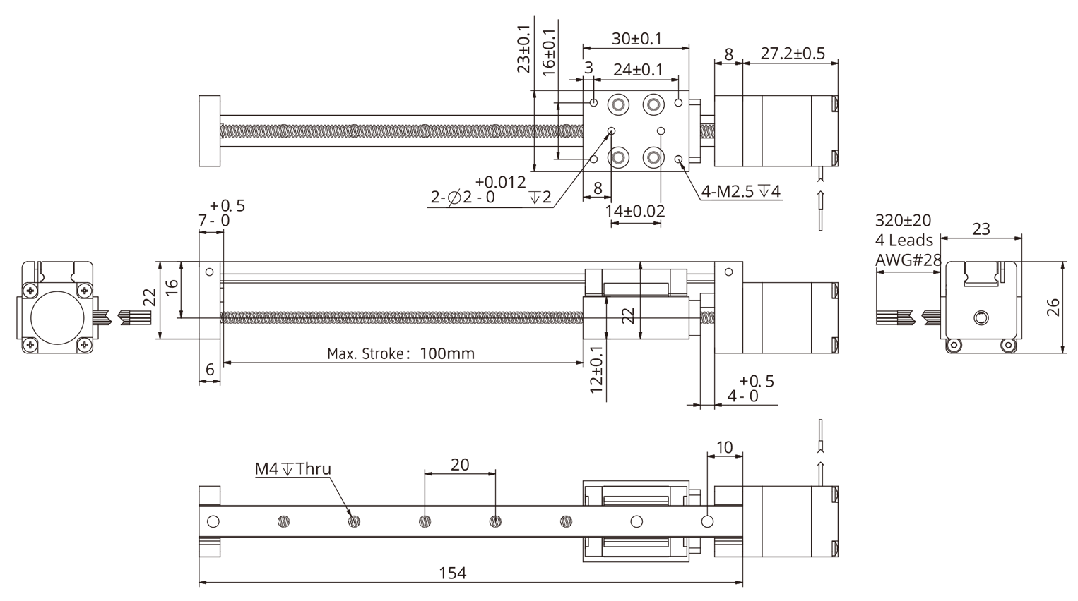 external actuator demension