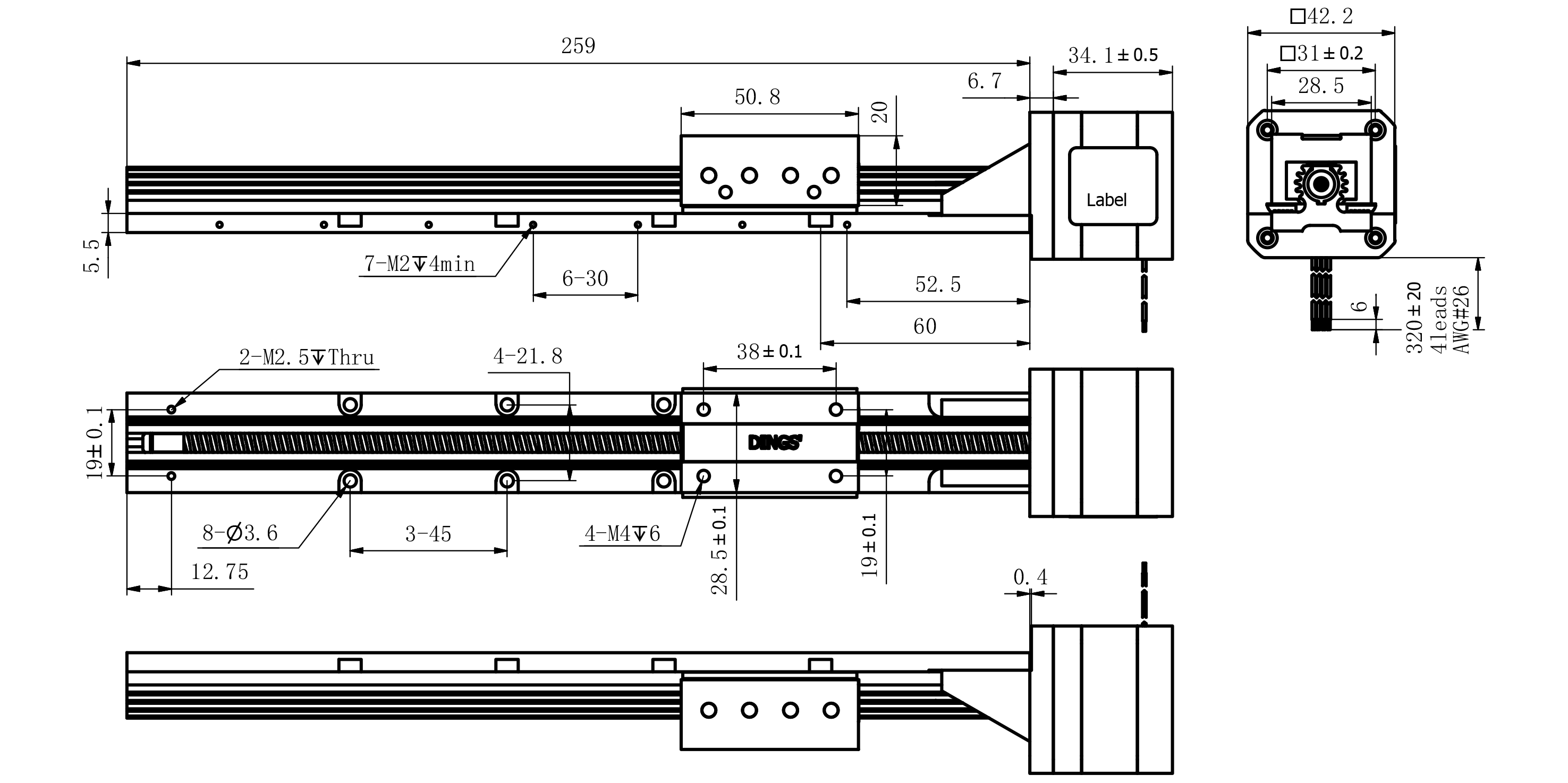 external actuator demension