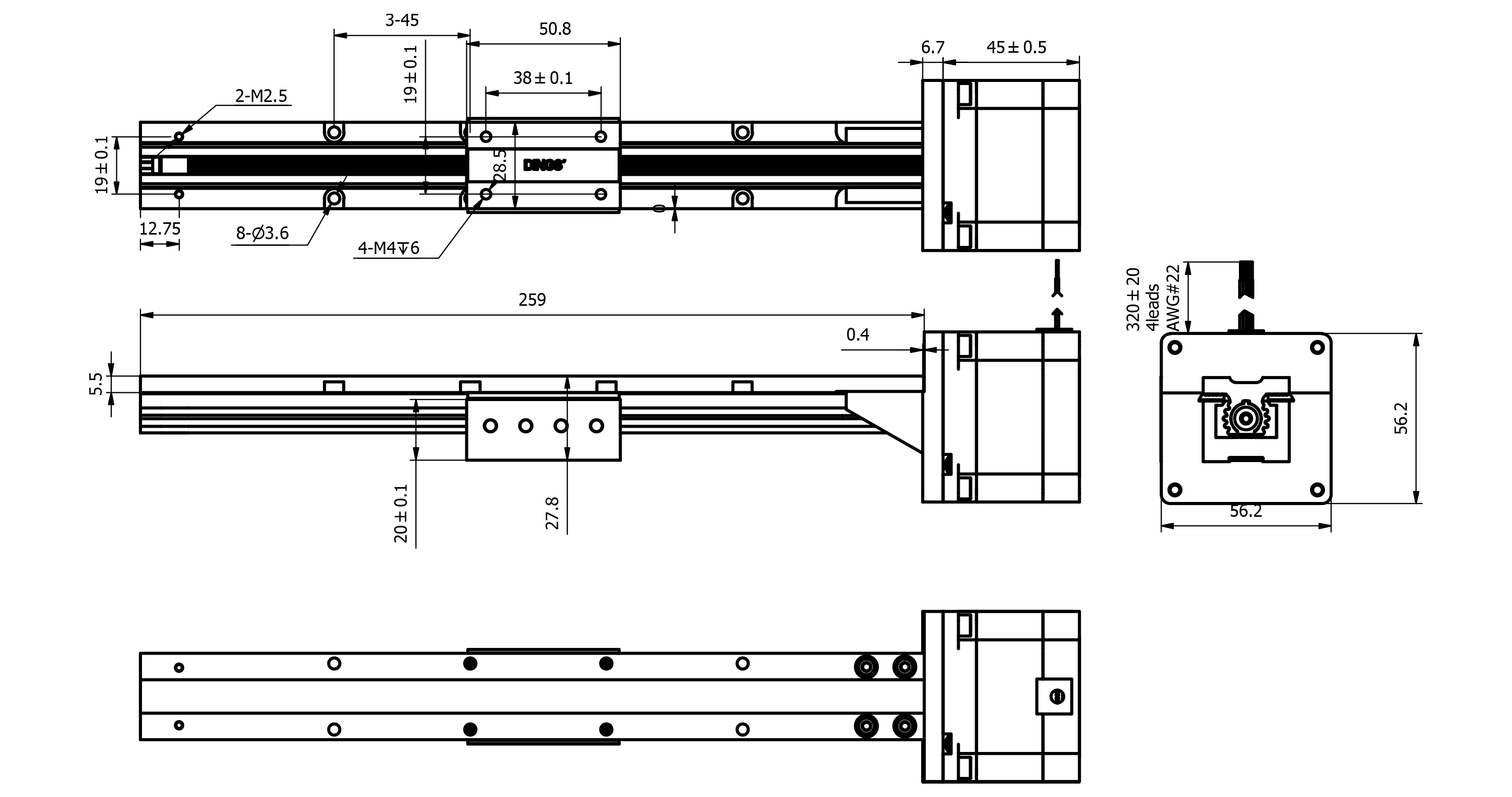 external actuator demension